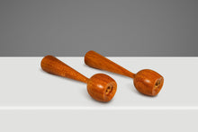 Load image into Gallery viewer, Set of Two ( 2 ) Danish Mid-Century Modern Wood-Turned Flared Tulip Candlestick Holders in Solid Ash, Denmark, c. 1960's-ABT Modern
