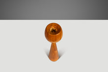 Load image into Gallery viewer, Set of Two ( 2 ) Danish Mid-Century Modern Wood-Turned Flared Tulip Candlestick Holders in Solid Ash, Denmark, c. 1960's-ABT Modern