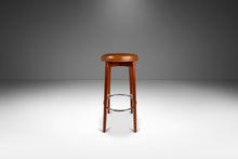 Load image into Gallery viewer, Set of Two (2) Danish Modern Barstools in Solid Teak & Leather by Hugo Frandsen for Spøttrup Mobler, Denmark, c. 1960's-ABT Modern