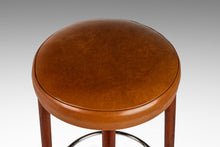 Load image into Gallery viewer, Set of Two (2) Danish Modern Barstools in Solid Teak & Leather by Hugo Frandsen for Spøttrup Mobler, Denmark, c. 1960's-ABT Modern