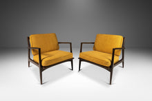 Load image into Gallery viewer, Set of Two (2) Danish Modern "Blade Arm" Lounge Chairs in Beech & Bouclé by Ib Kofod Larsen for Selig, Denmark, 1960's-ABT Modern