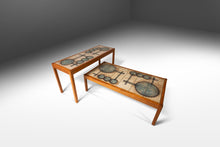 Load image into Gallery viewer, Set of Two (2) Danish Modern Coffee & Console Tables in Teak w/ Tile Inlay by Poul H. Poulsen for Gangsø Møbler, Denmark, c. 1970's-ABT Modern