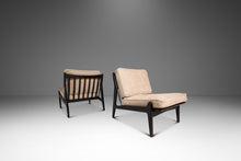 Load image into Gallery viewer, Set of Two (2) Danish Modern Ebonized Lounge Chairs in Bouclé Attributed to Ib Kofod Larsen for Selig, Denmark, c. 1950's-ABT Modern