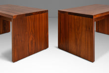 Load image into Gallery viewer, Set of Two ( 2 ) Handmade Minimalist Custom-made Studio / Gallery Benches in Walnut, USA, c. 1980s-ABT Modern
