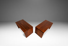 Load image into Gallery viewer, Set of Two ( 2 ) Handmade Minimalist Custom-made Studio / Gallery Benches in Walnut, USA, c. 1980s-ABT Modern