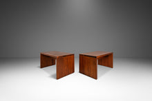 Load image into Gallery viewer, Set of Two ( 2 ) Handmade Minimalist Custom-made Studio / Gallery Benches in Walnut, USA, c. 1980s-ABT Modern