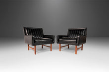 Load image into Gallery viewer, Set of Two (2) Lounge Chairs in Walnut / Vinyl Attributed to Milo Baughman, USA, c. 1950s-ABT Modern