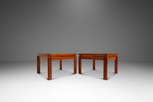 Load image into Gallery viewer, Set of Two (2) Mid-Century Danish Modern End Tables in Teak & Smoked Glass by Kristiansen Thomassen, Denmark, c. 1970s-ABT Modern