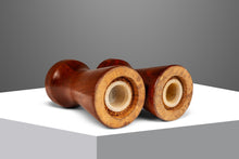 Load image into Gallery viewer, Set of Two ( 2 ) Mid-Century Danish Modern Salt & Pepper Shakers in Solid Walnut, Denmark, c. 1970s-ABT Modern