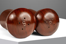 Load image into Gallery viewer, Set of Two ( 2 ) Mid-Century Danish Modern Salt & Pepper Shakers in Solid Walnut, Denmark, c. 1970s-ABT Modern
