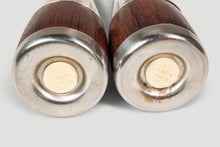 Load image into Gallery viewer, Set of Two (2) Mid-Century Danish Modern Salt and Pepper Shakers in Rosewood & Stainless Steel, Denmark, c. 1960s-ABT Modern