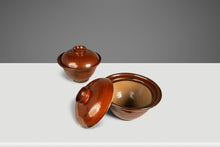 Load image into Gallery viewer, Set of Two (2) Mid-Century Japanese Modern Glazed Stoneware Rice Cookers / Serving Pots, Japan, c. 1970s-ABT Modern