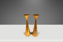 Load image into Gallery viewer, Set of Two ( 2 ) Mid-Century Modern Acid-Etched Candlestick Holders in Porcelain, Japan, c. 1970s-ABT Modern