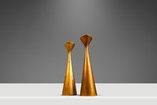 Load image into Gallery viewer, Set of Two ( 2 ) Mid-Century Modern Acid-Etched Candlestick Holders in Porcelain, Japan, c. 1970s-ABT Modern