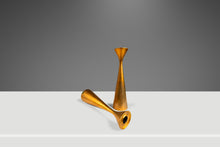 Load image into Gallery viewer, Set of Two ( 2 ) Mid-Century Modern Acid-Etched Candlestick Holders in Porcelain, Japan, c. 1970s-ABT Modern