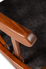 Load image into Gallery viewer, Set of Two (2) Mid-Century Modern Angular Arm Chairs in Walnut & Velour by Foster McDavid, USA, c. 1960's-ABT Modern