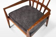 Load image into Gallery viewer, Set of Two (2) Mid-Century Modern Angular Arm Chairs in Walnut & Velour by Foster McDavid, USA, c. 1960's-ABT Modern