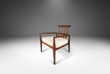 Load image into Gallery viewer, Set of Two (2) Mid-Century Modern Angular Arm Chairs in Walnut & White Bouclé by Foster McDavid, USA, c. 1960's-ABT Modern