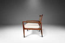 Load image into Gallery viewer, Set of Two (2) Mid-Century Modern Angular Arm Chairs in Walnut & White Bouclé by Foster McDavid, USA, c. 1960's-ABT Modern