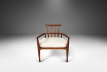 Load image into Gallery viewer, Set of Two (2) Mid-Century Modern Angular Arm Chairs in Walnut & White Bouclé by Foster McDavid, USA, c. 1960's-ABT Modern