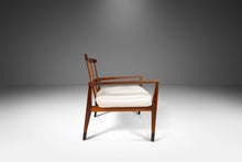 Load image into Gallery viewer, Set of Two (2) Mid-Century Modern Angular Arm Chairs in Walnut & White Bouclé by Foster McDavid, USA, c. 1960's-ABT Modern