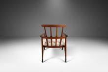 Load image into Gallery viewer, Set of Two (2) Mid-Century Modern Angular Arm Chairs in Walnut & White Bouclé by Foster McDavid, USA, c. 1960's-ABT Modern