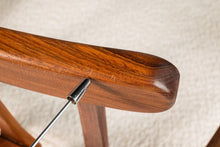 Load image into Gallery viewer, Set of Two (2) Mid-Century Modern Angular Arm Chairs in Walnut & White Bouclé by Foster McDavid, USA, c. 1960's-ABT Modern