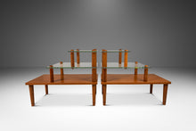 Load image into Gallery viewer, Set of Two ( 2 ) Mid-Century Modern Art Deco Three-Tiered Glass End Tables by Gilbert Rohde for Herman Miller, USA, c. 1930s-ABT Modern