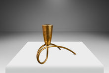 Load image into Gallery viewer, Set of Two ( 2 ) Mid-Century Modern Bauhaus Solid Brass Candlestick Holders Attributed to Günter Kupetz, Germany, c. 1950's-ABT Modern