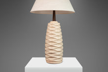 Load image into Gallery viewer, Set of Two (2) Mid-Century Modern Ceramic Table Lamps w/ Walnut Necks, USA, c. 1960's-ABT Modern