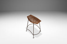 Load image into Gallery viewer, Set of Two (2) Mid-Century Modern Counter Height Wrought Iron Barstools in the Manner of Arthur Umanoff, USA, c. 1970's-ABT Modern