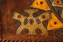 Load image into Gallery viewer, Set of Two (2) Mid-Century Modern Framed Embossed Leather Pre-Columbian Folk Art by Angel Pazmino, Ecuador, c. 1960's-ABT Modern