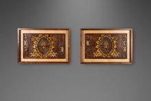 Load image into Gallery viewer, Set of Two (2) Mid-Century Modern Framed Embossed Leather Pre-Columbian Folk Art by Angel Pazmino, Ecuador, c. 1960's-ABT Modern