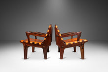 Load image into Gallery viewer, Set of Two (2) Mid-Century Modern Tooled Leather Sling / Safari Lounge Chairs by Angel Pazmino, Ecuador, c. 1960s-ABT Modern