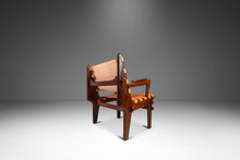 Load image into Gallery viewer, Set of Two ( 2 ) Mid-Century Modern Tooled Leather Sling / Safari Lounge Chairs w/ Ottomans by Angel Pazmino, Ecuador, c. 1960s-ABT Modern