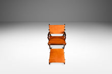 Load image into Gallery viewer, Set of Two ( 2 ) Mid-Century Modern Tooled Leather Sling / Safari Lounge Chairs w/ Ottomans by Angel Pazmino, Ecuador, c. 1960s-ABT Modern