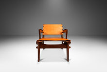 Load image into Gallery viewer, Set of Two ( 2 ) Mid-Century Modern Tooled Leather Sling / Safari Lounge Chairs w/ Ottomans by Angel Pazmino, Ecuador, c. 1960s-ABT Modern