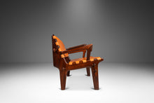 Load image into Gallery viewer, Set of Two ( 2 ) Mid-Century Modern Tooled Leather Sling / Safari Lounge Chairs w/ Ottomans by Angel Pazmino, Ecuador, c. 1960s-ABT Modern