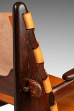 Load image into Gallery viewer, Set of Two ( 2 ) Mid-Century Modern Tooled Leather Sling / Safari Lounge Chairs w/ Ottomans by Angel Pazmino, Ecuador, c. 1960s-ABT Modern