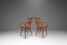 Load image into Gallery viewer, Set of Two (2) Mid-Century Modern Windsor Centennial Chairs in Solid Walnut by Kipp Stewart for Drexel, USA, c. 1960's-ABT Modern