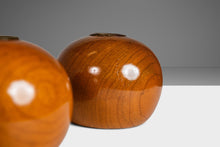 Load image into Gallery viewer, Set of Two (2) Mid-Century Modern Wood-Turned Candle Stick Holders in Solid Oregon Myrtlewood, USA, c. 1970's-ABT Modern