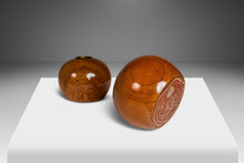 Load image into Gallery viewer, Set of Two (2) Mid-Century Modern Wood-Turned Candle Stick Holders in Solid Oregon Myrtlewood, USA, c. 1970's-ABT Modern