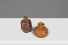Load image into Gallery viewer, Set of Two (2) Miniature Vintage Ceramic Japanese Shigaraki Yaki Ikebana Flower Vases Vessels, Japan, c. 1960s-ABT Modern