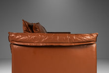 Load image into Gallery viewer, Set of Two (2) Modern Low Profile Sofas in Cognac Brown Leather in the Manner of Niels Eilersen, USA, c. 1990's-ABT Modern