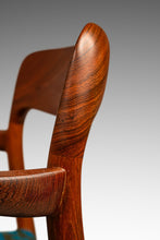 Load image into Gallery viewer, Set of Two ( 2 ) Møller Model #75 Captains / Armchairs in Teak & Mohair Fabric by Niels Møller for J.L. Møllers Møbelfabrik, Denmark, 1960s-ABT Modern