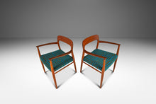 Load image into Gallery viewer, Set of Two ( 2 ) Møller Model #75 Captains / Armchairs in Teak & Mohair Fabric by Niels Møller for J.L. Møllers Møbelfabrik, Denmark, 1960s-ABT Modern