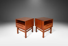 Load image into Gallery viewer, Set of Two (2) Nightstands End Tables in Teak by Nils Jonsson for Torring Møbelfabrik Produced by HJN Mobler, Denmark, c. 1960's-ABT Modern