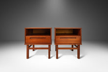 Load image into Gallery viewer, Set of Two (2) Nightstands End Tables in Teak by Nils Jonsson for Torring Møbelfabrik Produced by HJN Mobler, Denmark, c. 1960's-ABT Modern