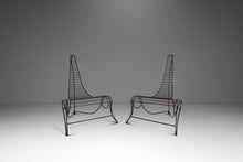 Load image into Gallery viewer, Set of Two ( 2 ) Oversized Wrought Iron Sculptural "Spine Chairs" in the Manner of Andre Dubreuil, United States, c. 1980s-ABT Modern
