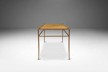 Load image into Gallery viewer, Set of Two (2) Petite Mid-Century Modern Accent Benches in Animal Hide & Leather After T.H. Robsjohn-Gibbings, USA, c. 1980's-ABT Modern
